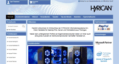 Desktop Screenshot of hyrican-shop.de